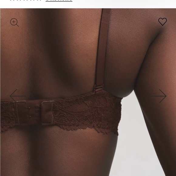 Cocoa Brown T-Shirt Bra from Skims with Underwire and Adjustable Straps, Lace - Picture 3 of 4